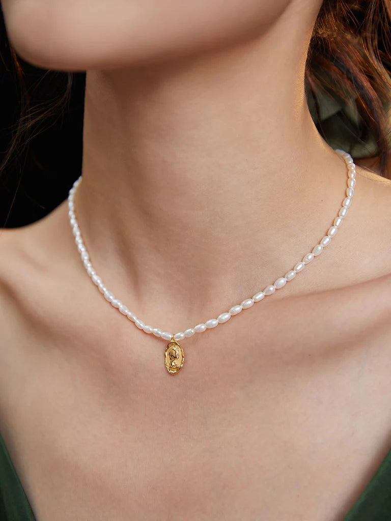 Pearl Essence Charm Necklace