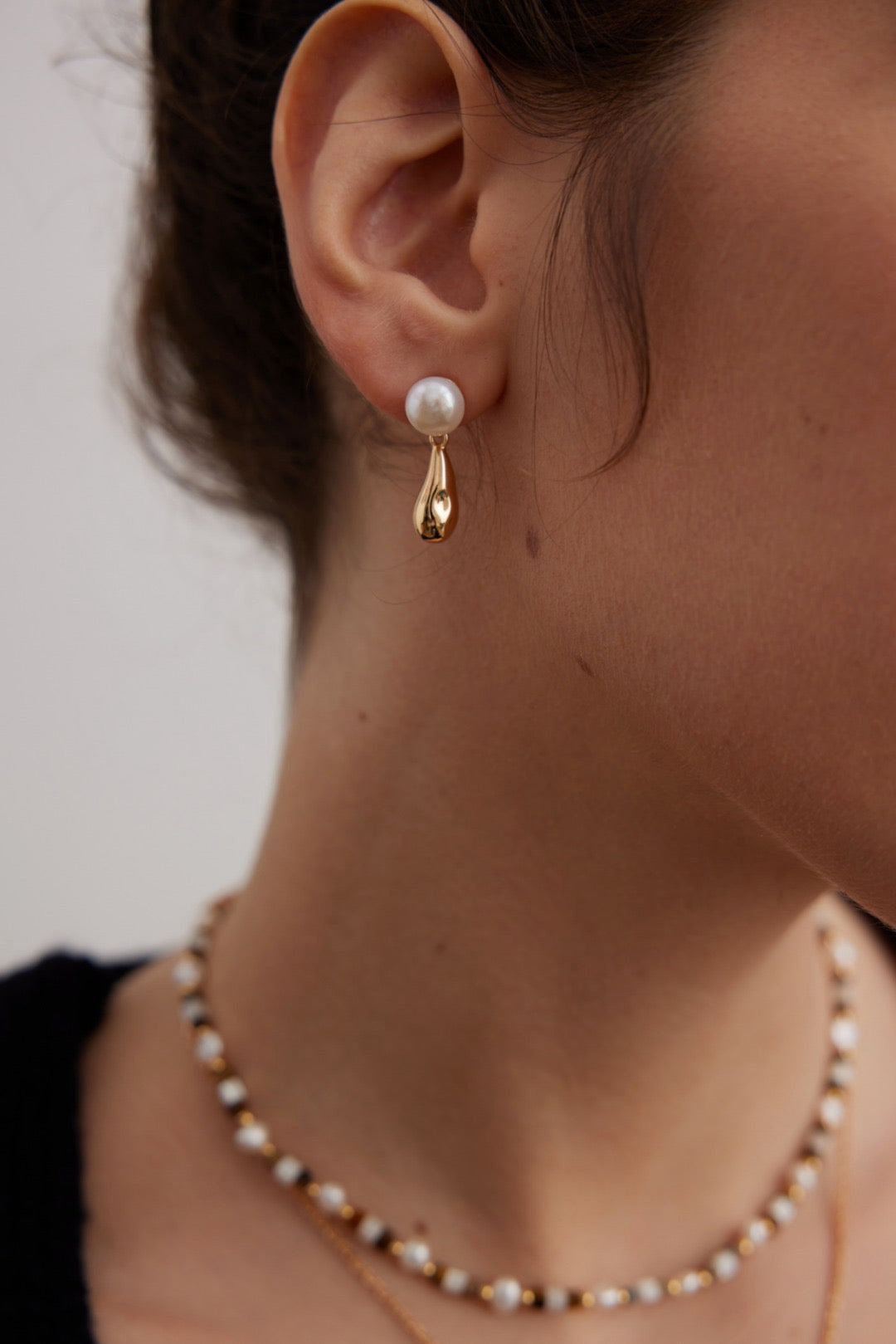 Lustrous Teardrop Pearl Earrings