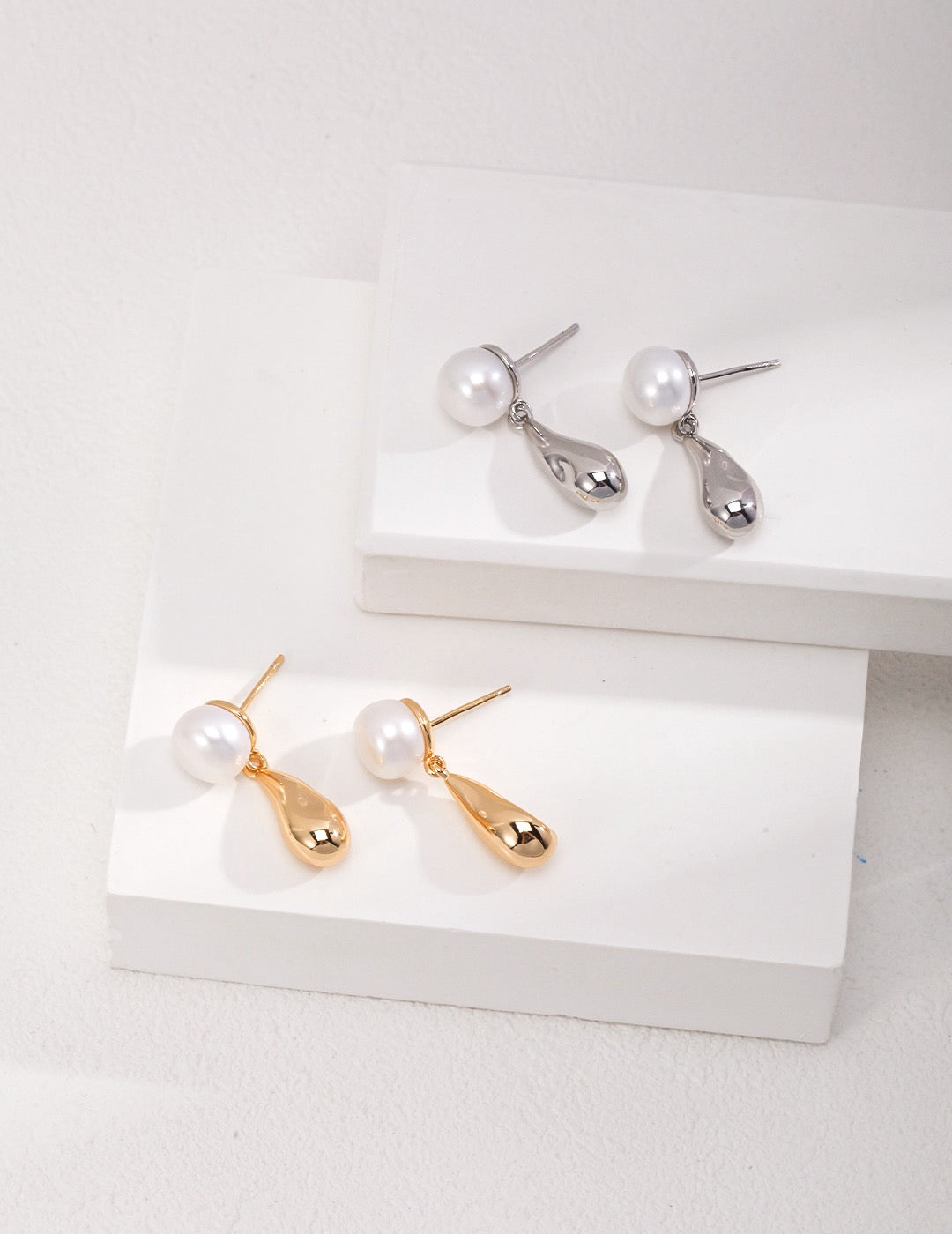 Lustrous Teardrop Pearl Earrings