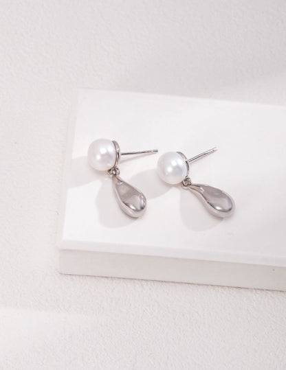 Lustrous Teardrop Pearl Earrings