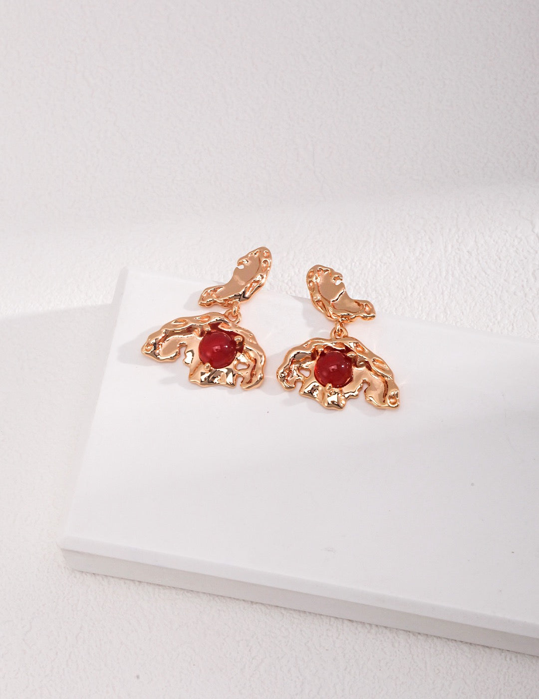 Fire Petal Drop Earrings