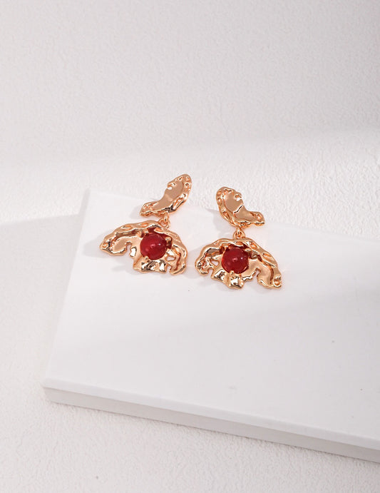 Fire Petal Drop Earrings