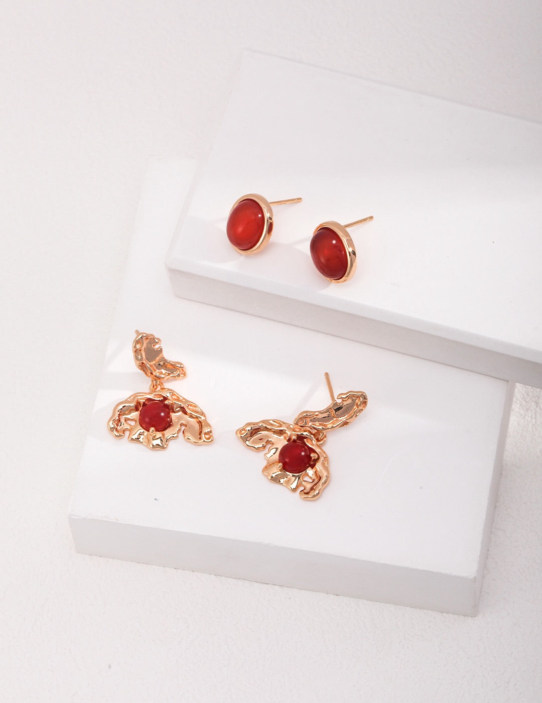 Fire Petal Drop Earrings