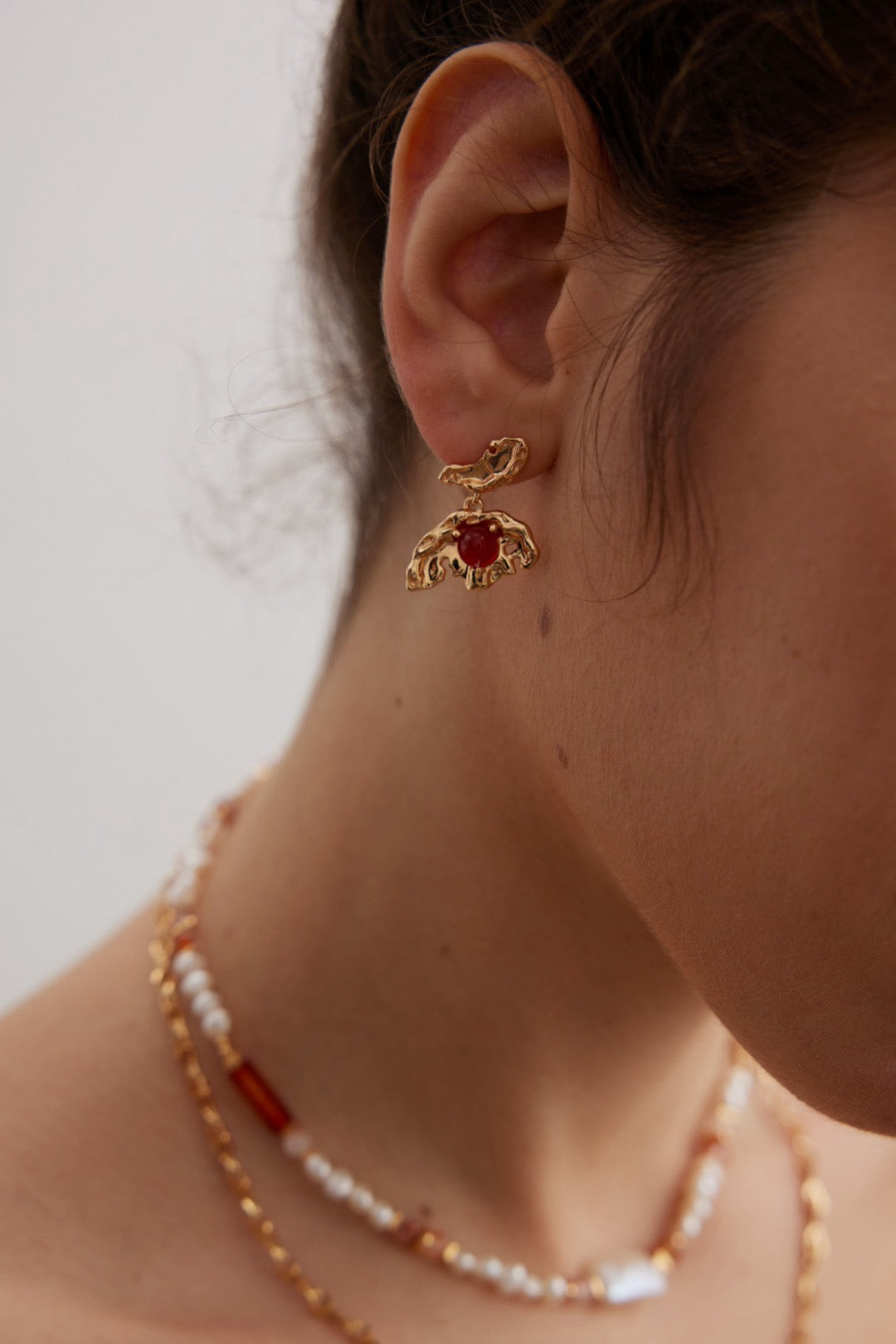 Fire Petal Drop Earrings