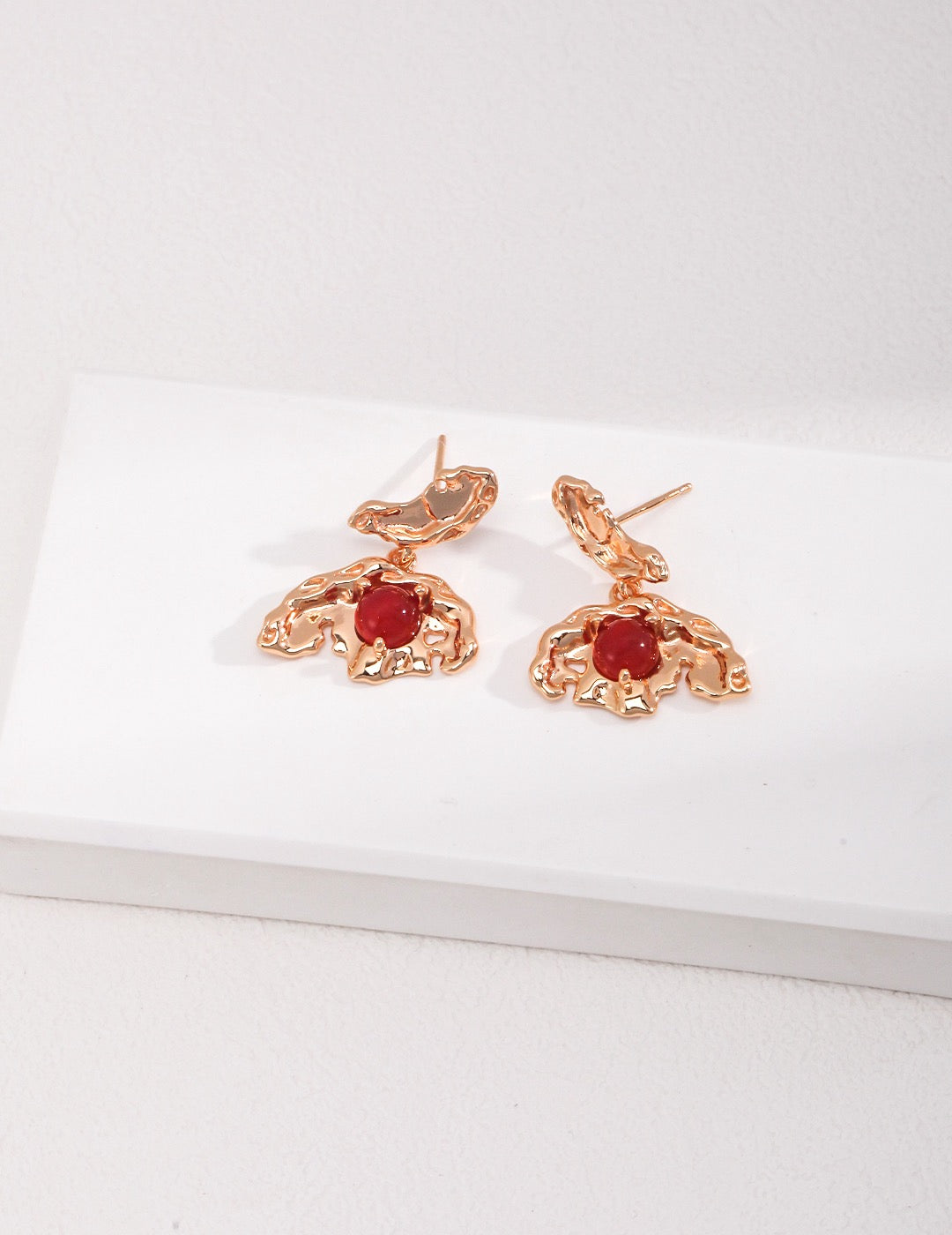 Fire Petal Drop Earrings