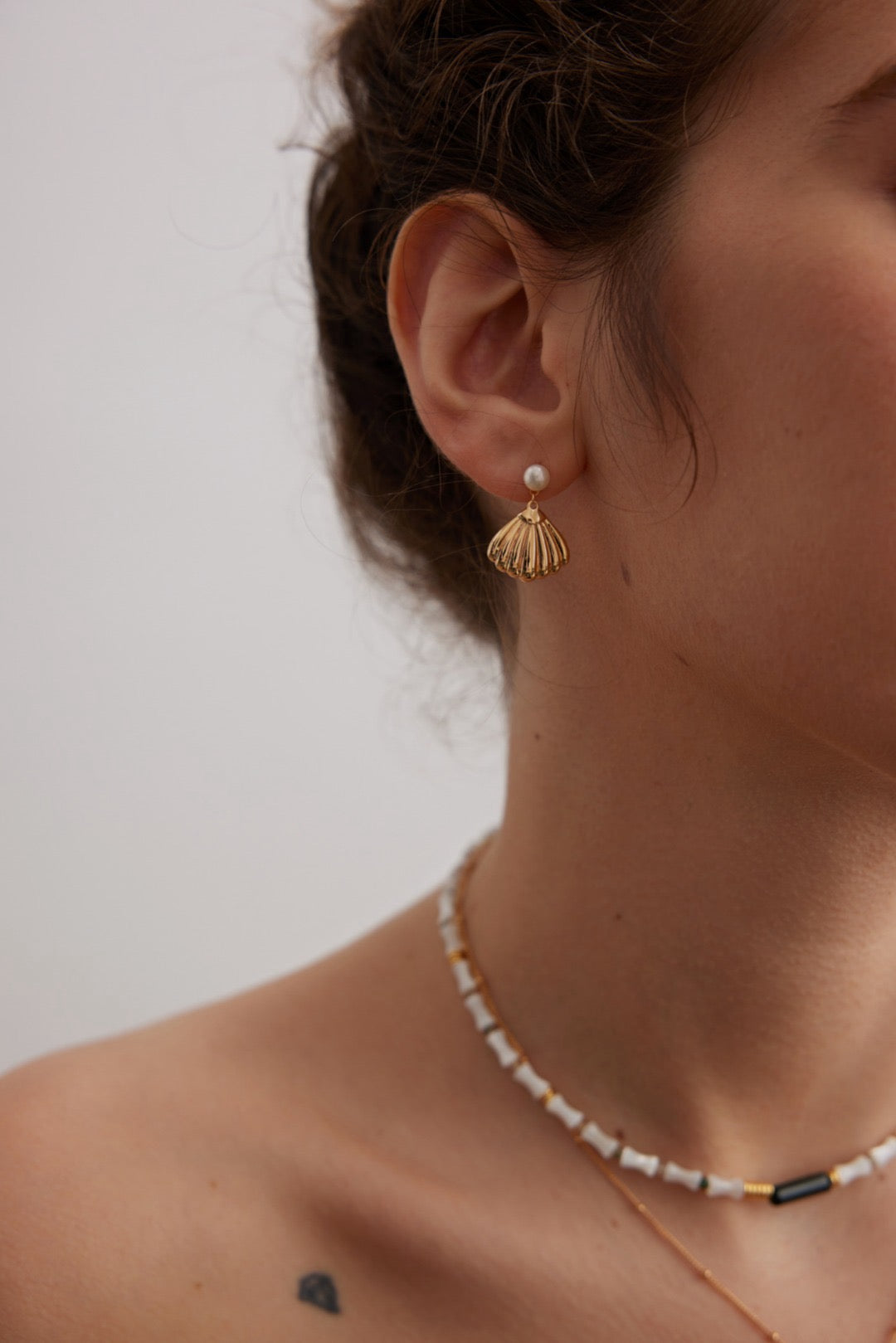 Seashell Whisper Pearl Earrings