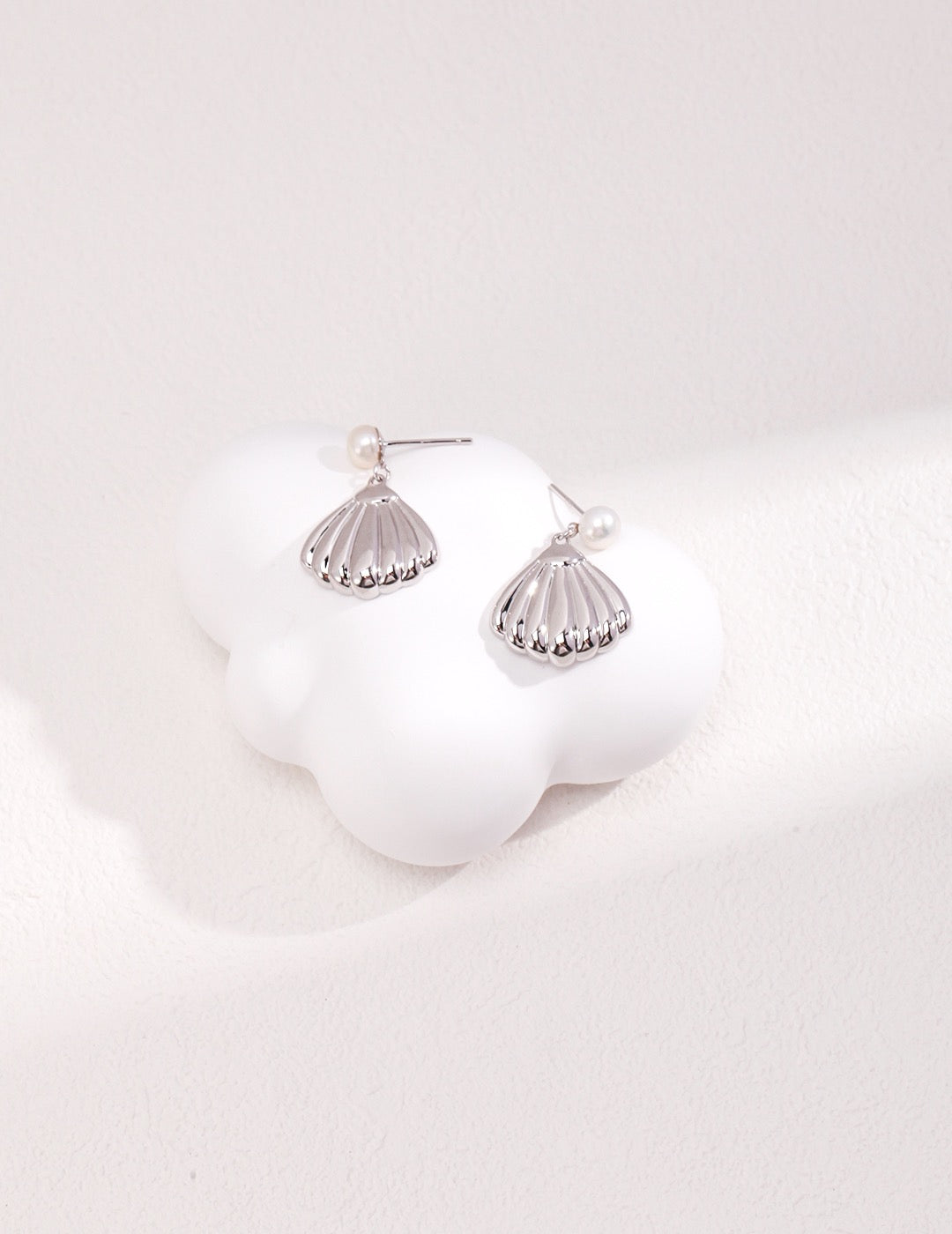 Seashell Whisper Pearl Earrings