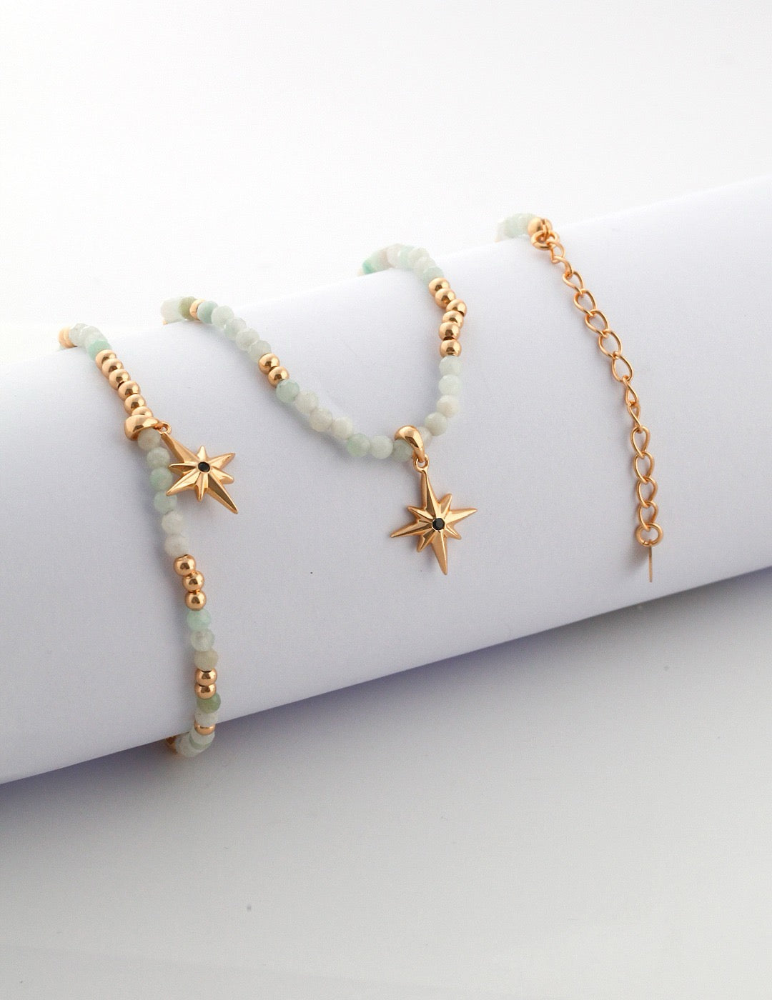 Natural Jade Star Bracelet