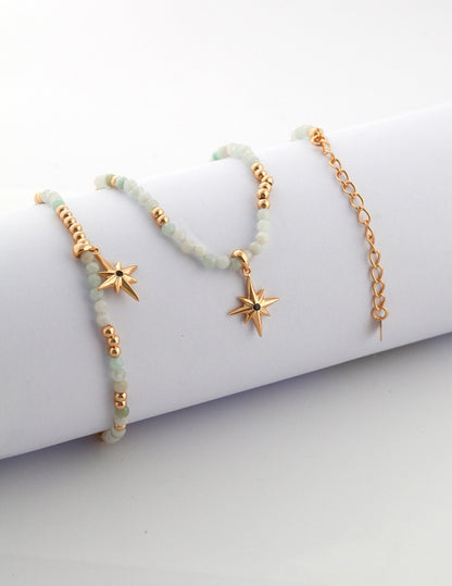 Natural Jade Star Bracelet