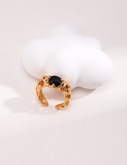 Retro Agate statement Ring