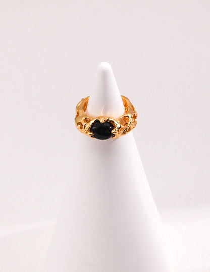 Retro Agate statement Ring