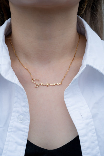 Sterling Sliver Letter Necklace