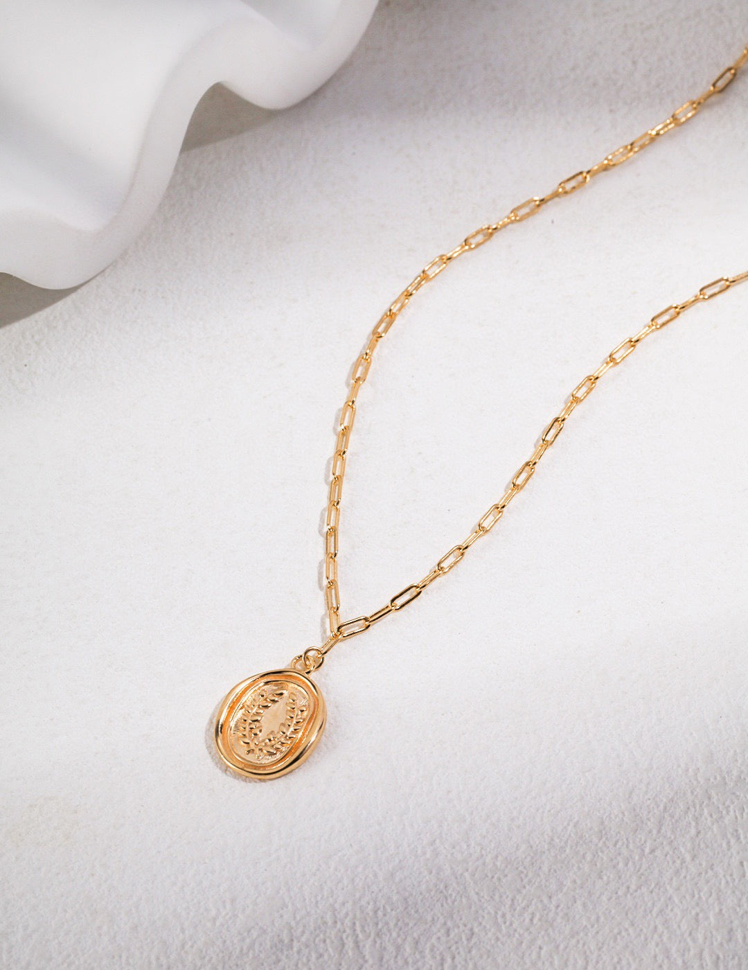 Grain of Wheat Charm Necklace