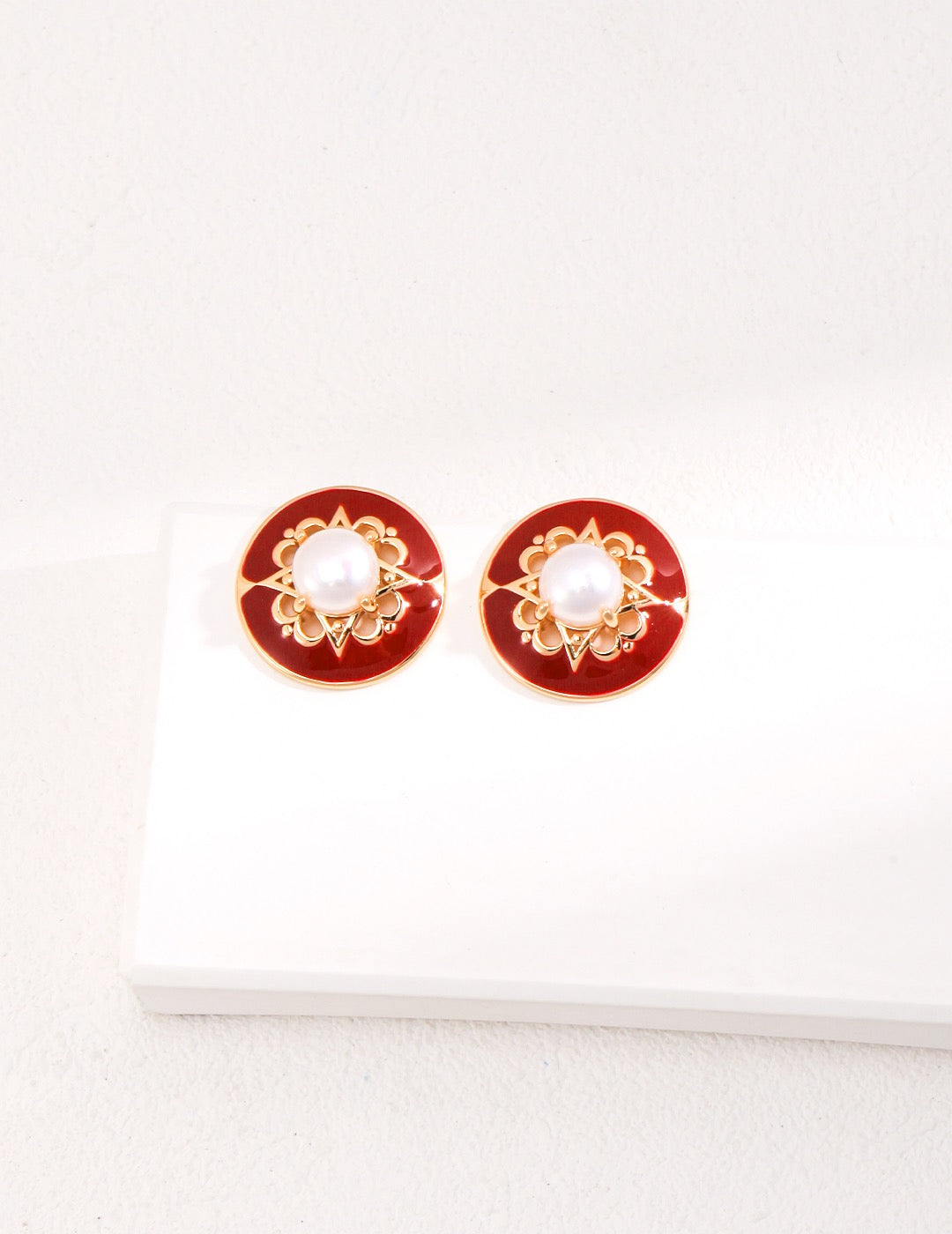 Gilded Rose Stud Earrings