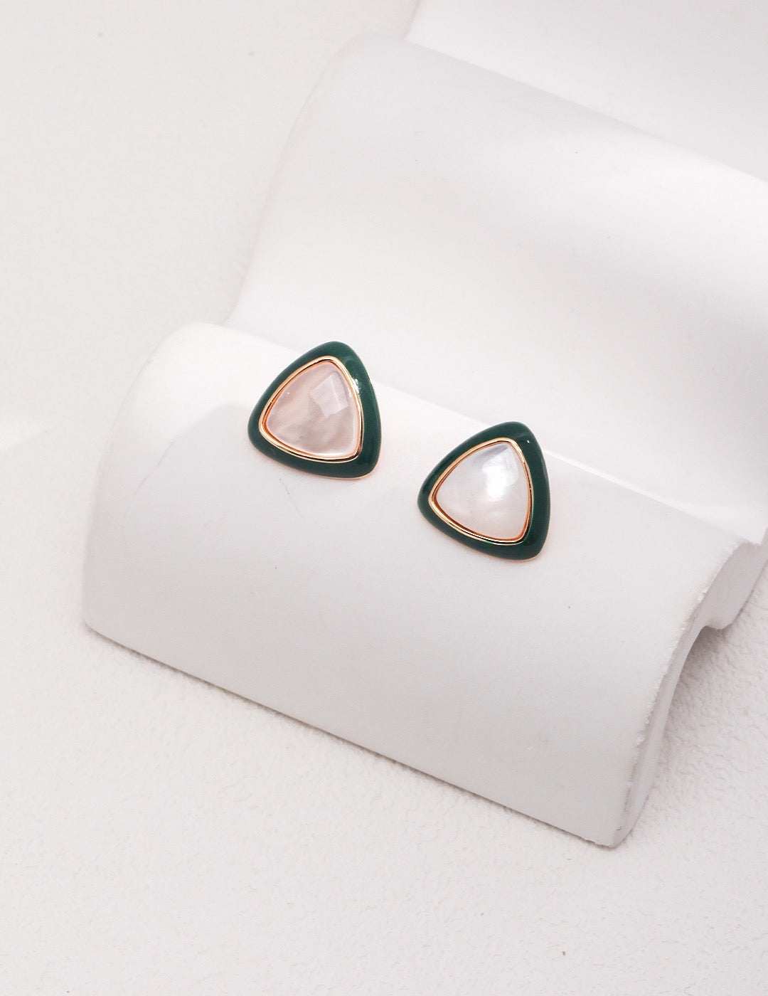 Minted Opal Stud Earrings