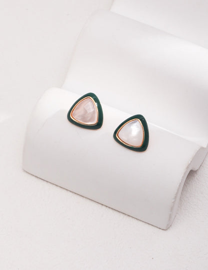 Minted Opal Stud Earrings