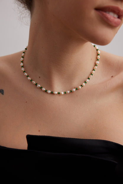 Green Bliss Pearl Necklace