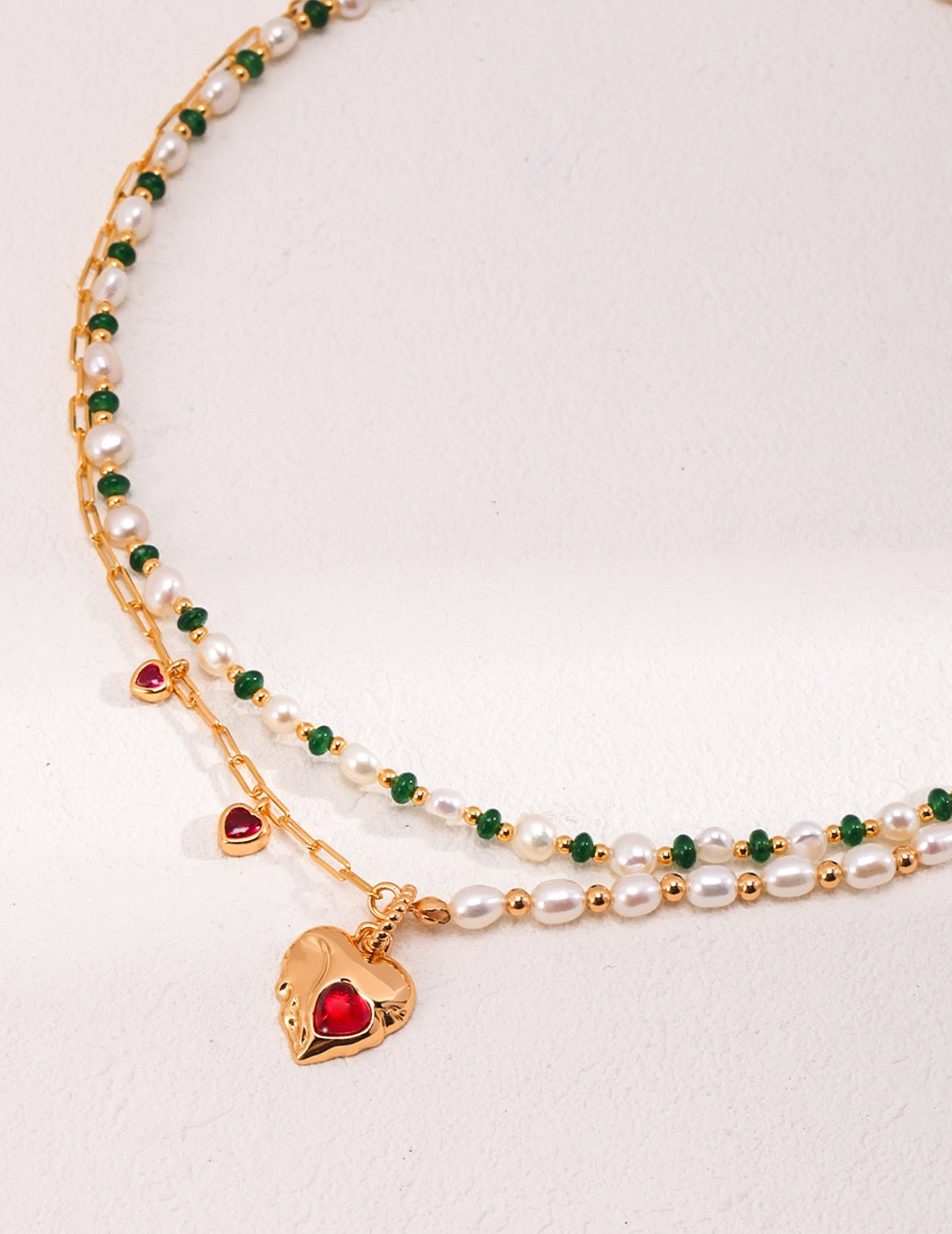 Green Bliss Pearl Necklace