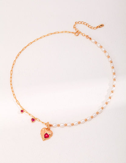 Cherished Heart Pearl Necklace