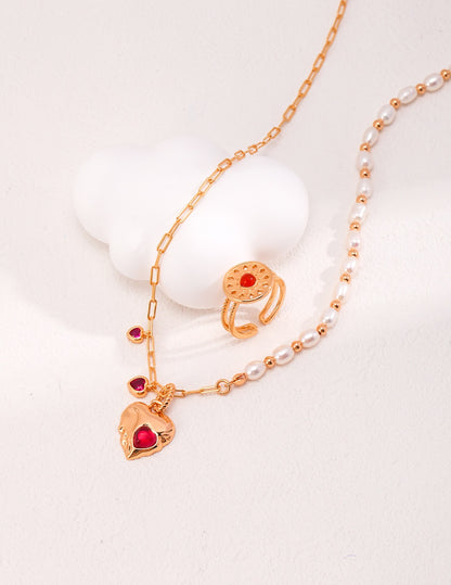 Cherished Heart Pearl Necklace