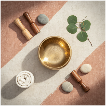 Nepalese Mini Singing Bowl – Sanskrit Copper Sound Bowl for Meditation & Healing